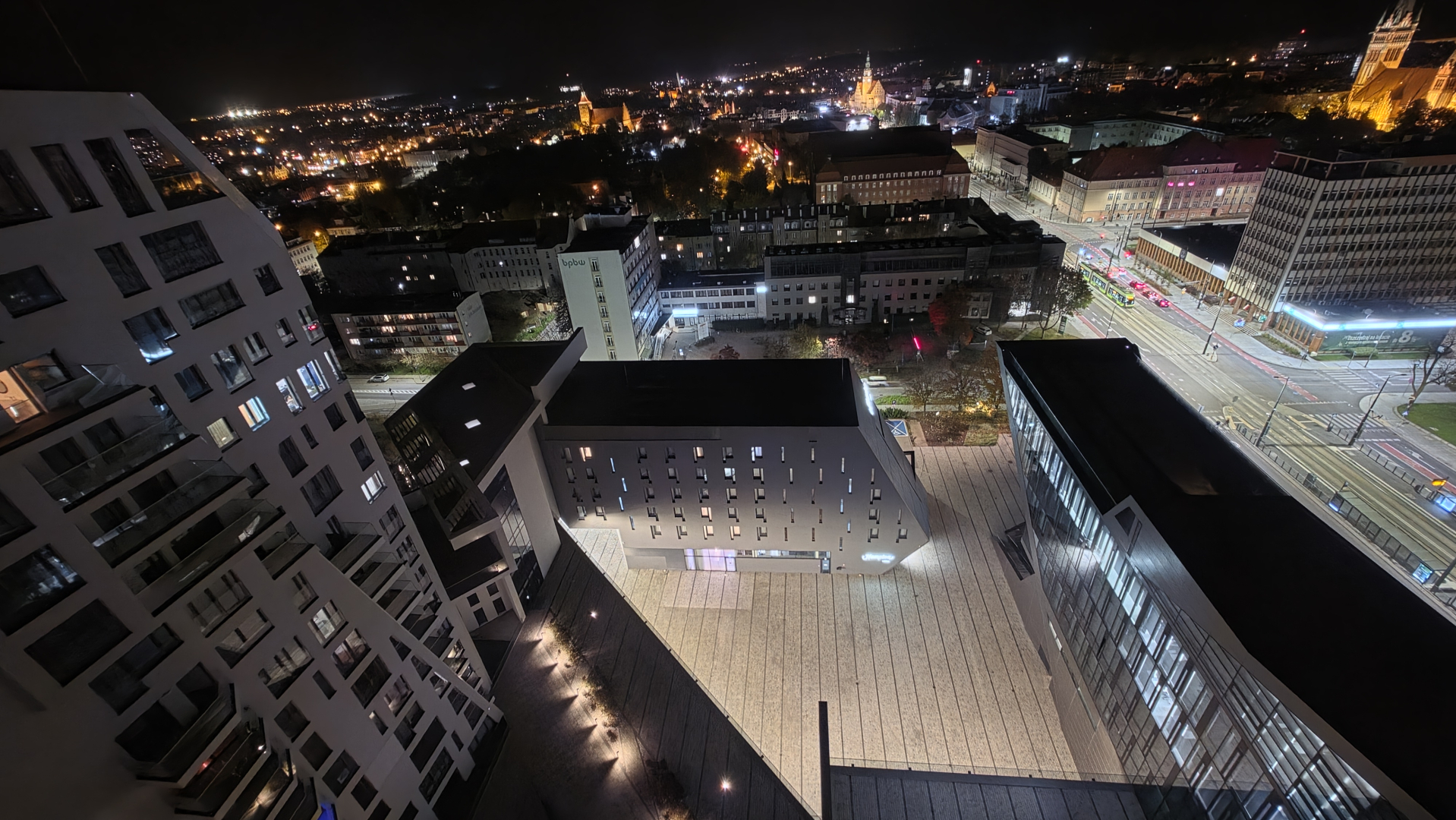 Nocny widok z okien Inwestycji Centaurus